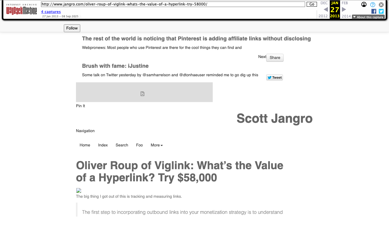 Oliver Roup of VigLink: What's the Value of a Hyperlink? Try $58,000