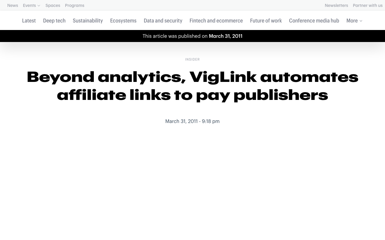 Beyond Analytics, VigLink Automates Affiliate Links to Pay Publishers