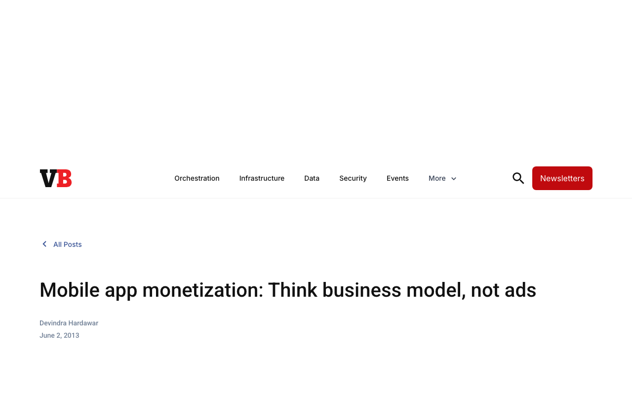 Mobile App Monetization: Think Business Model, Not Ads