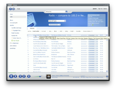 Terrestrial Radio Playlist